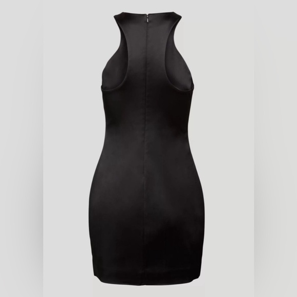 Aritzia- Babaton Mini Satin Black Dress Size 4 - Picture 2 of 10